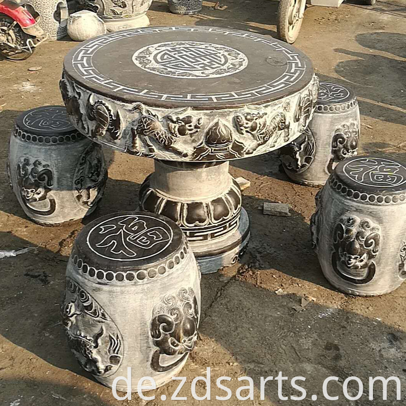 Stone Table Courtyard Stone Carving Ornaments